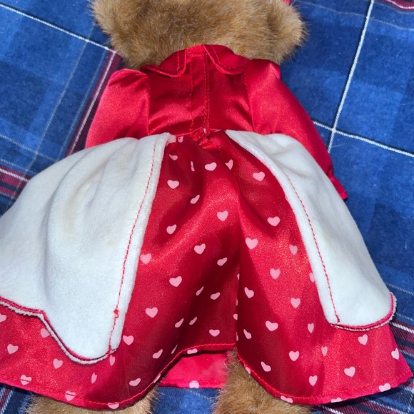 Sweetie Pie Teddy Bear with Red and White Dress - Picture 6 of 8